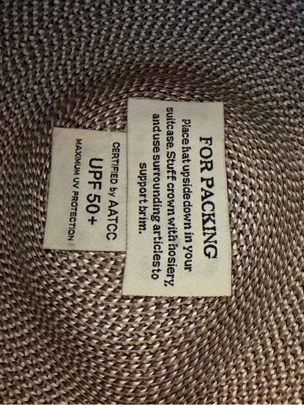 Eric Javits Women's Hampton Squishee Bark Color Full-Coverage Straw Hat GUC ๐ - Picture 5 of 12